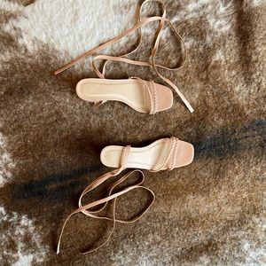 Lulu’s wrap heeled sandals